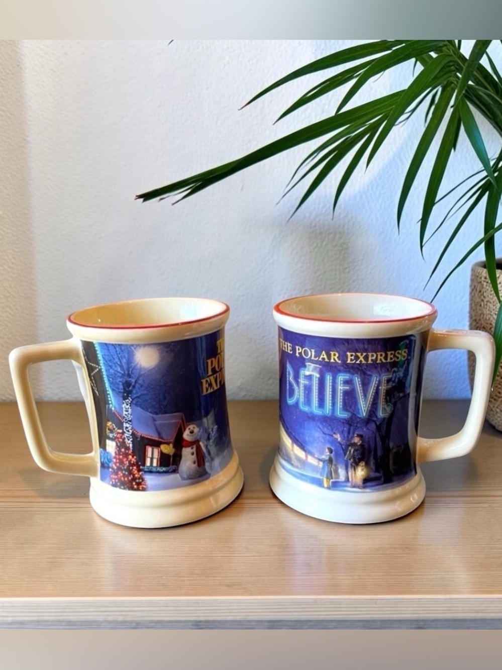 The Polar Express “Believe” Christmas Mugs - Set of 2